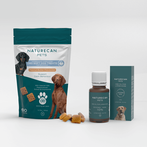 CBD Calming Bundle - CBD oil for dogs and CBD calming treats for small dogs 10%
