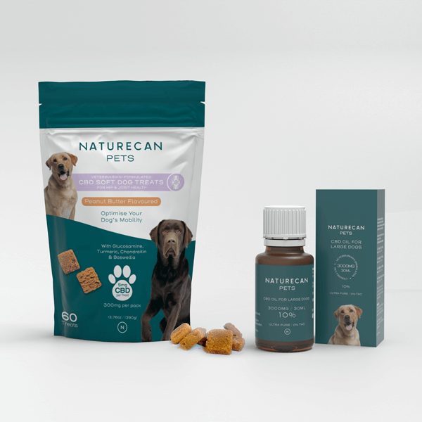 CBD Joint Health Bundle - CBD oil for dogs and CBD dog treats for hip & joint health for large dogs 10%